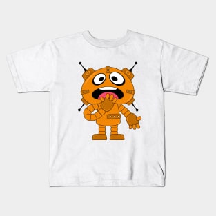 Funny cartoon robots Kids T-Shirt